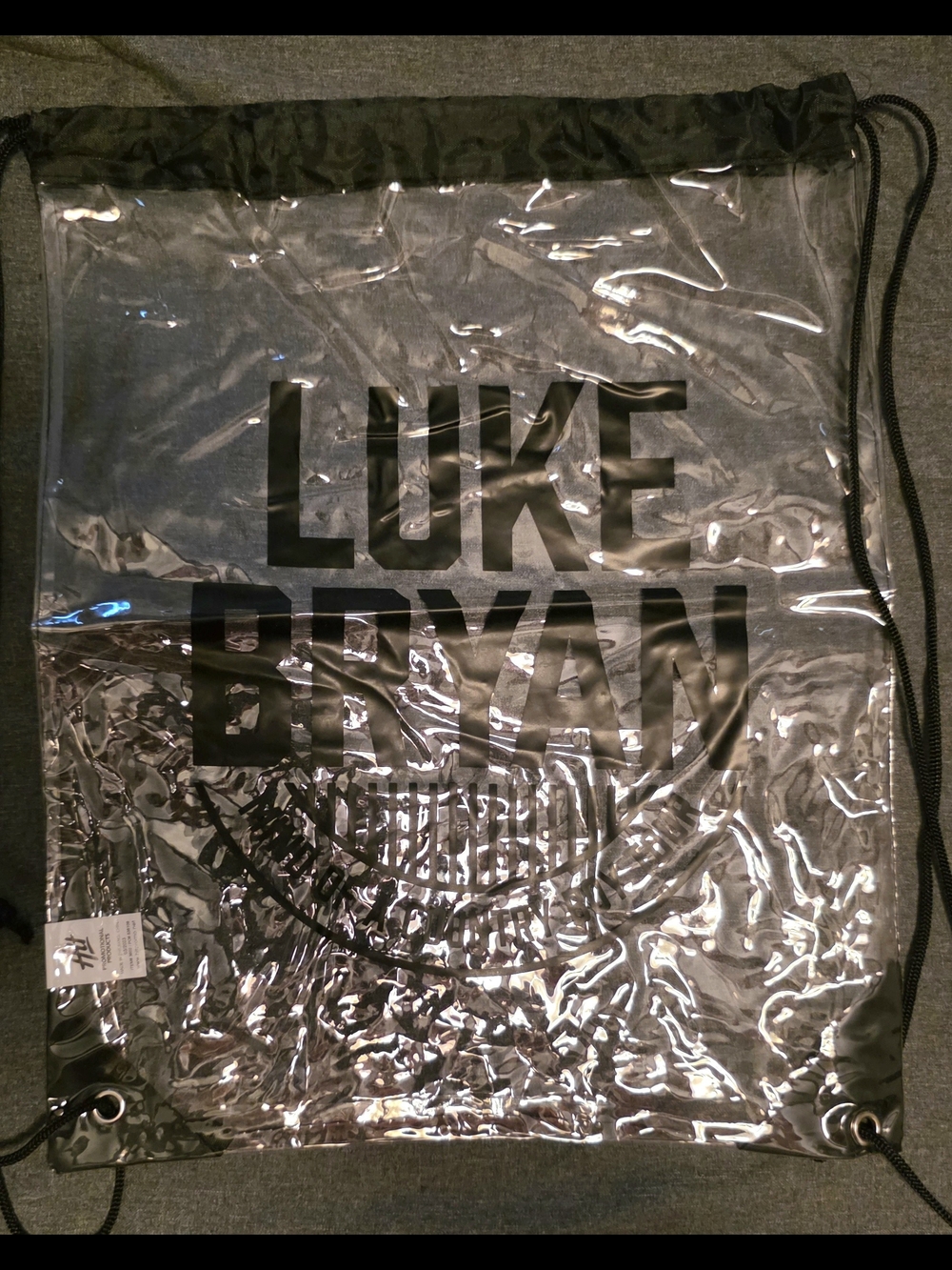 Luke Bryan Mind Of A Country Boy Clear Drawstring Backpack